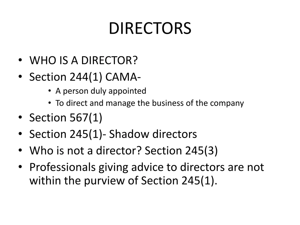 directors