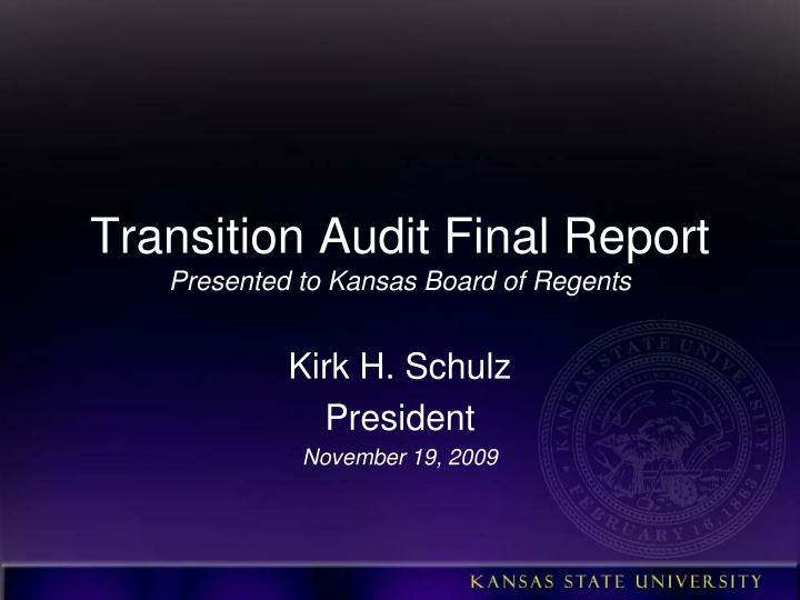 transition audit final report presented to kansas