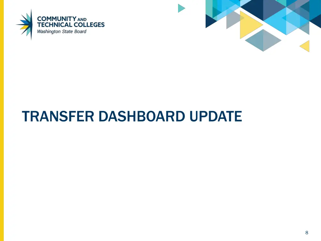 transfer dashboard update