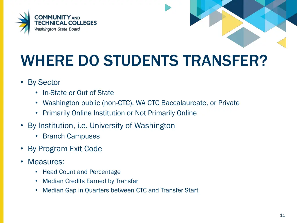 where do students transfer