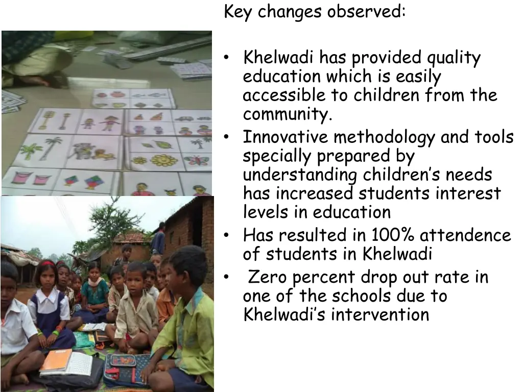 key changes observed