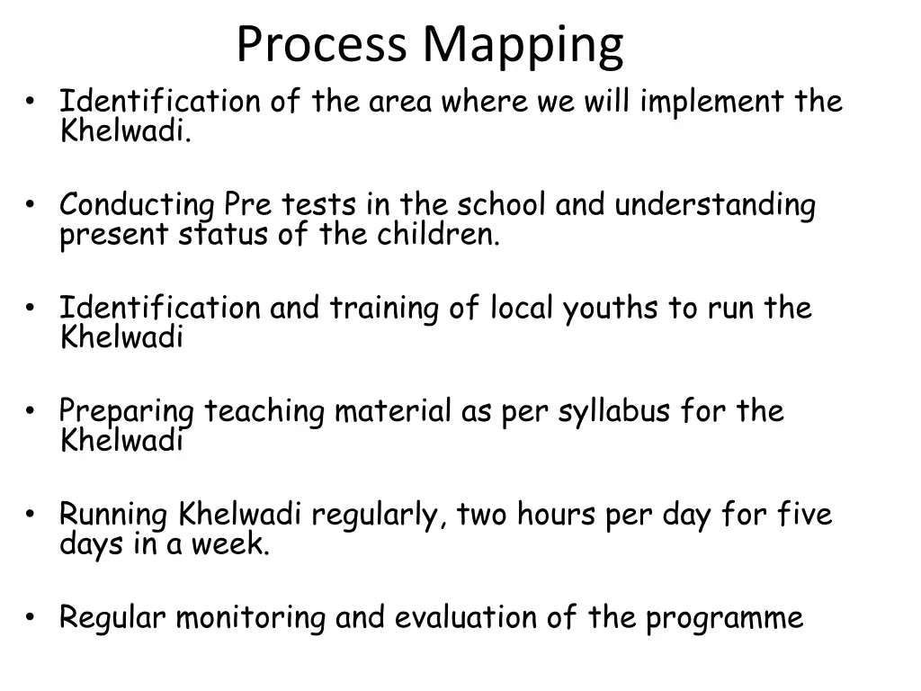 process mapping