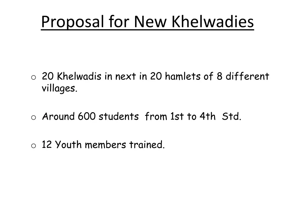 proposal for new khelwadies