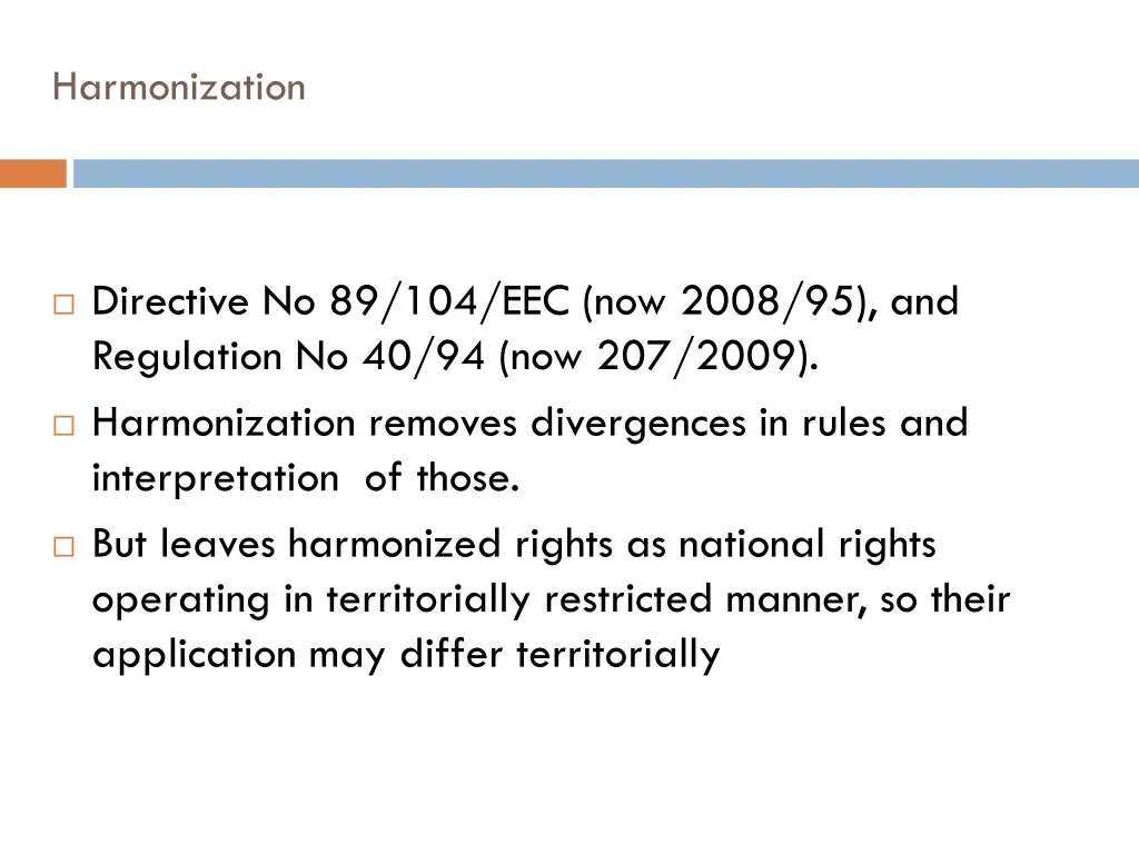 harmonization