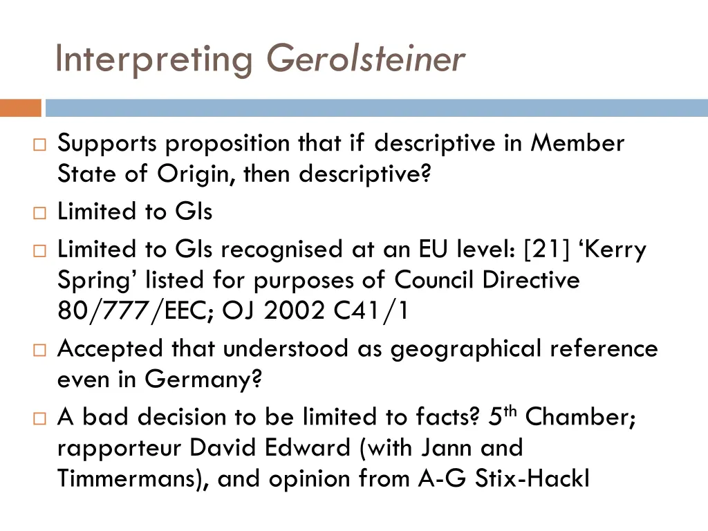 interpreting gerolsteiner