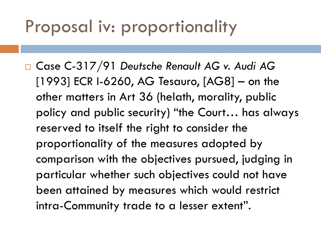 proposal iv proportionality