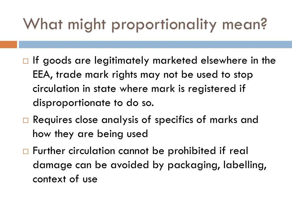 what might proportionality mean