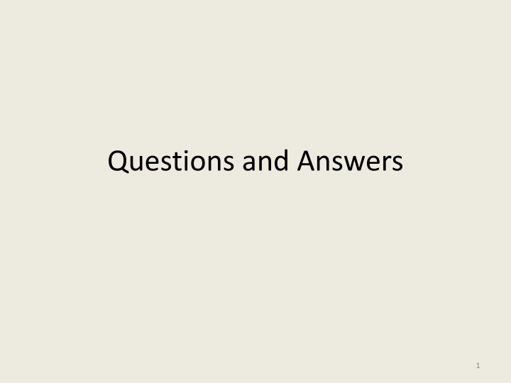 questions and answers