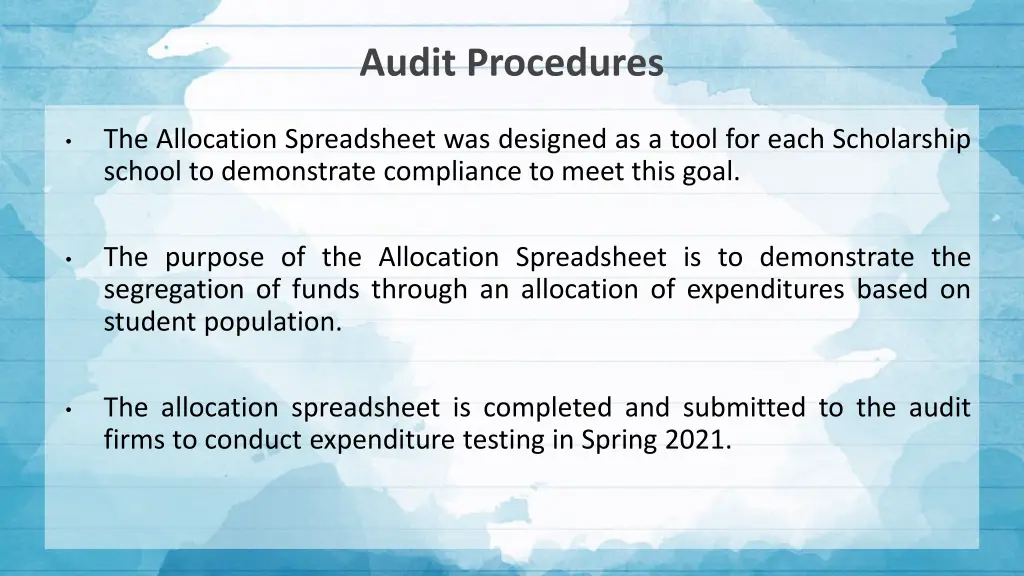 audit procedures
