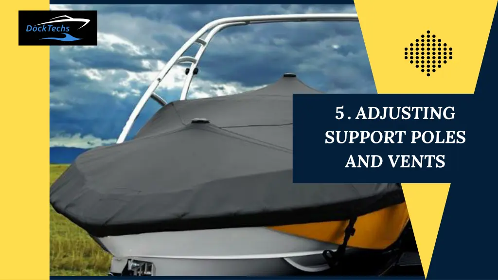 5 adjusting support poles and vents