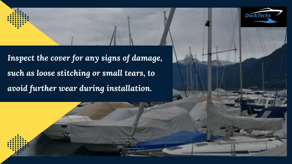 inspect the cover for any signs of damage