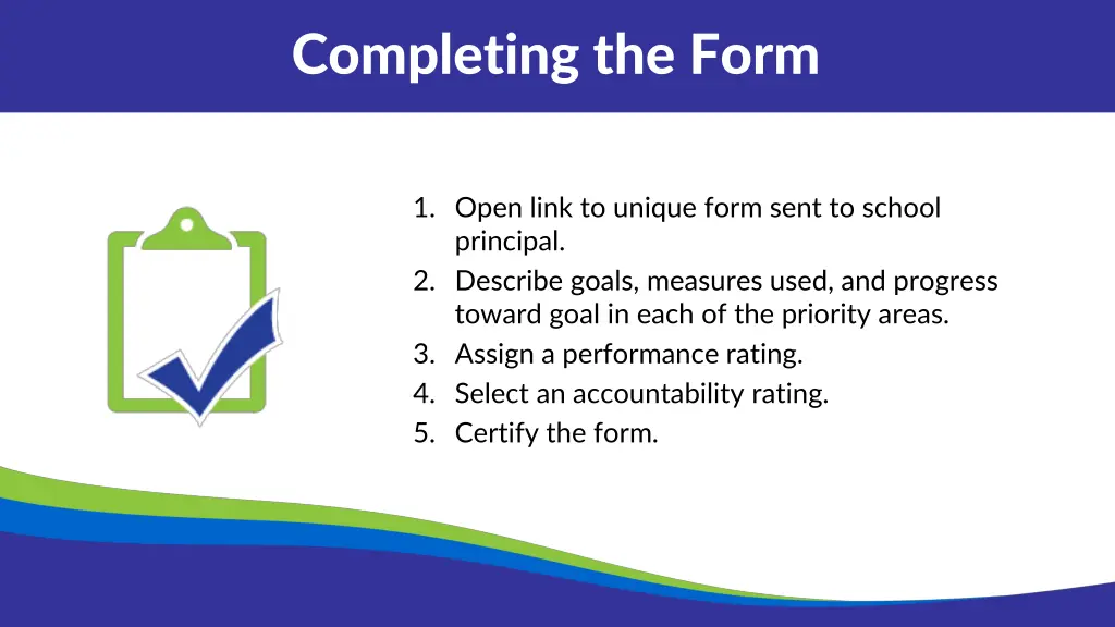 completing the form