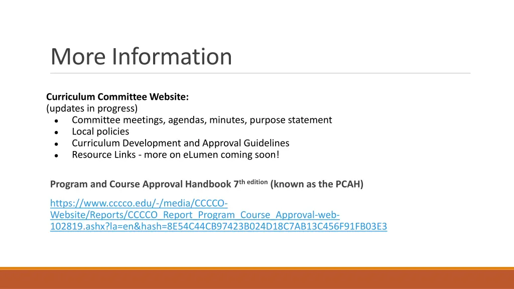 more information