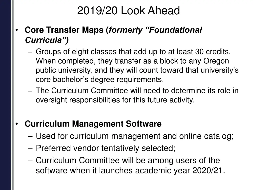 2019 20 look ahead