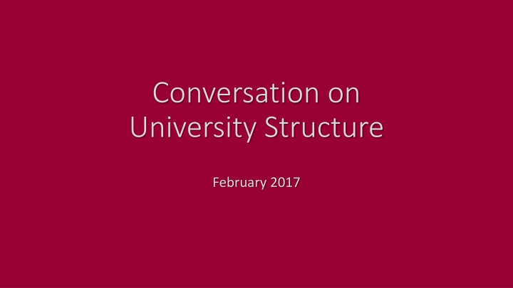 conversation on university structure