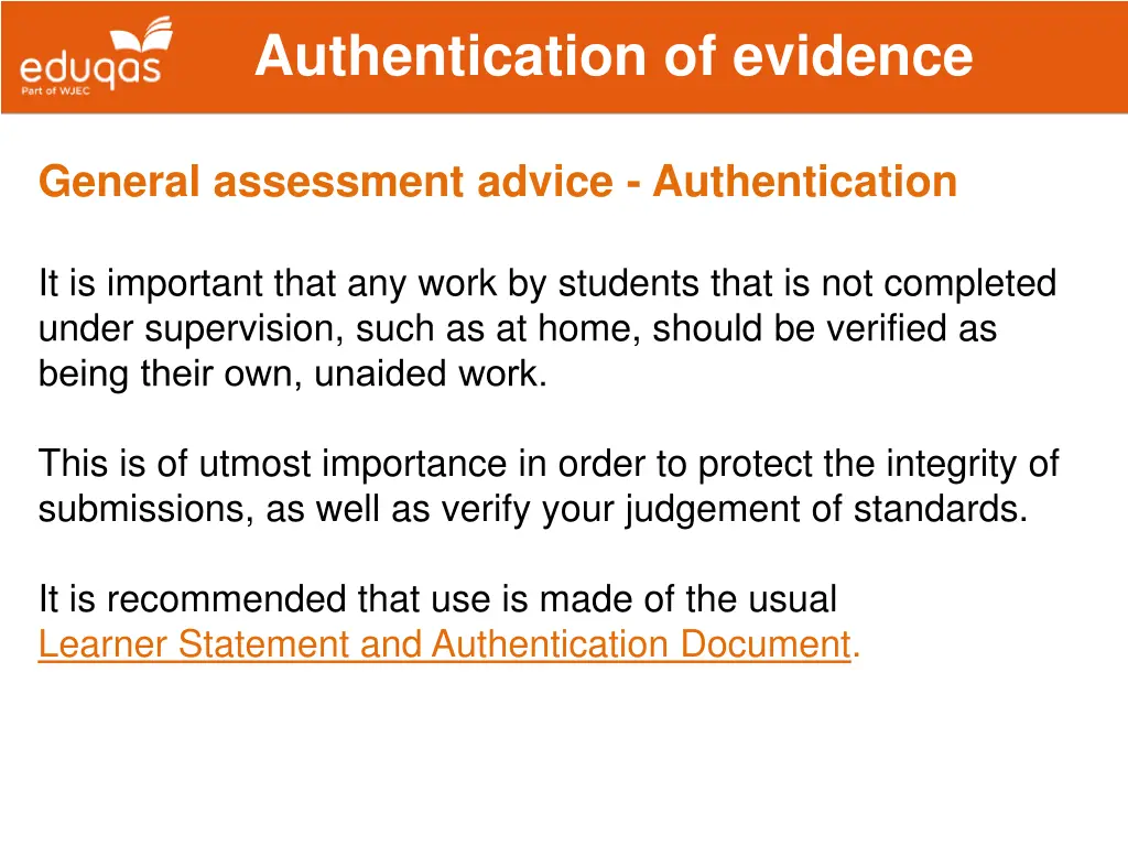 authentication of evidence
