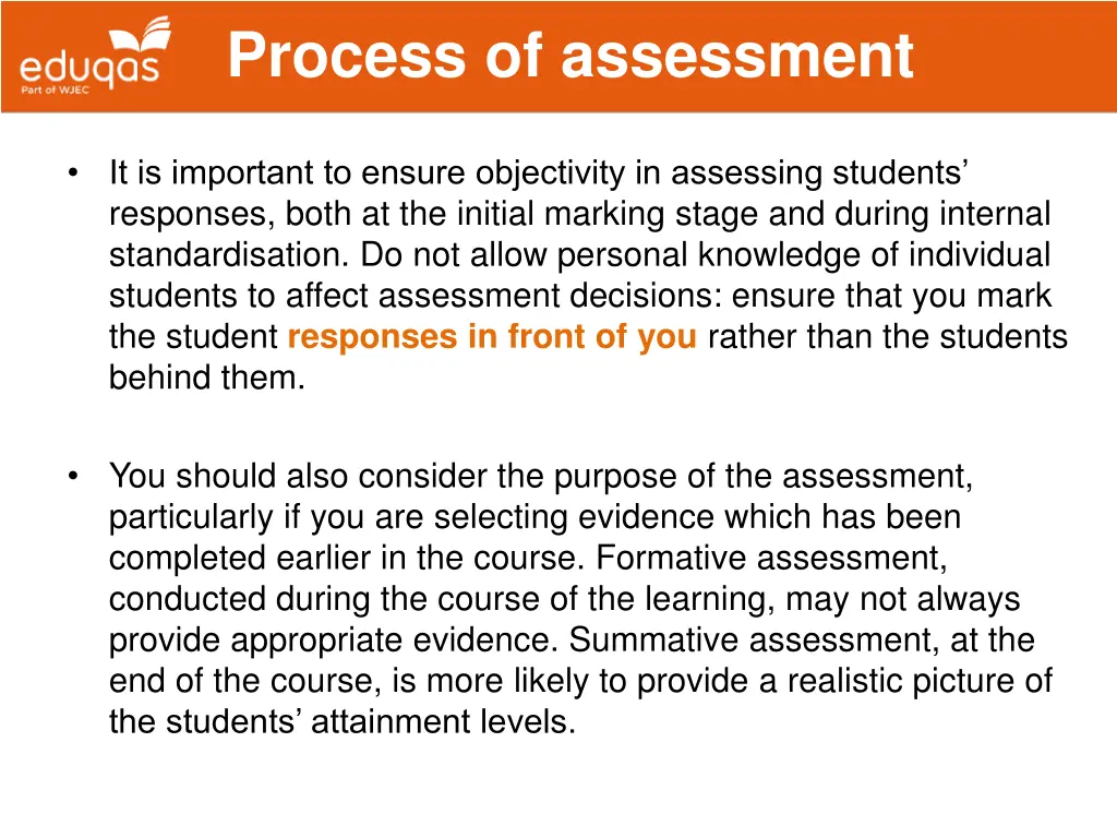 process of assessment 10