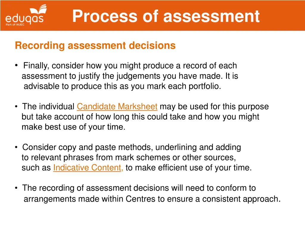 process of assessment 8