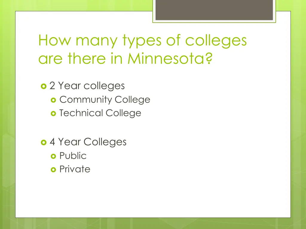 how many types of colleges are there in minnesota