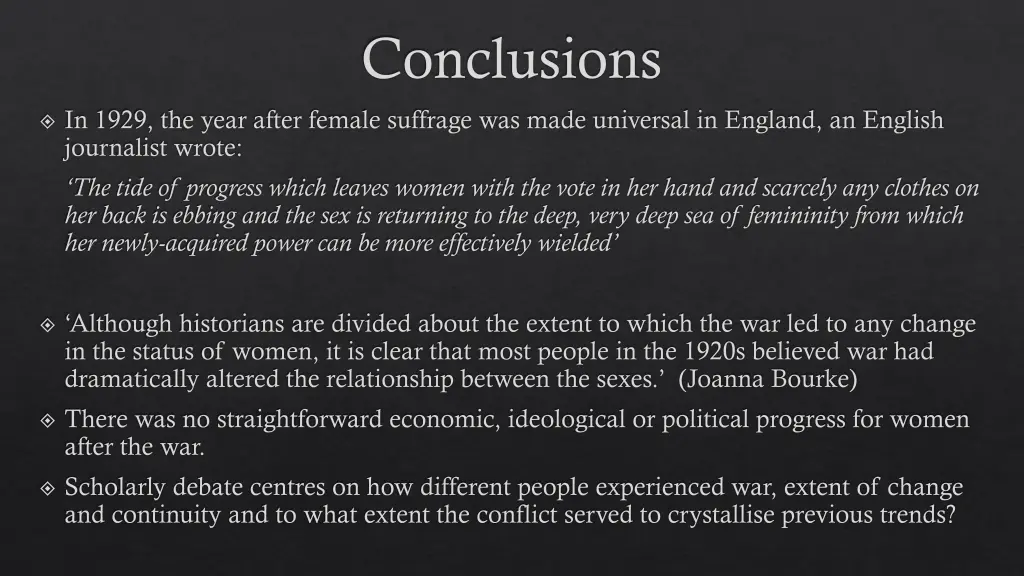conclusions