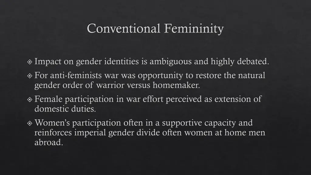 conventional femininity