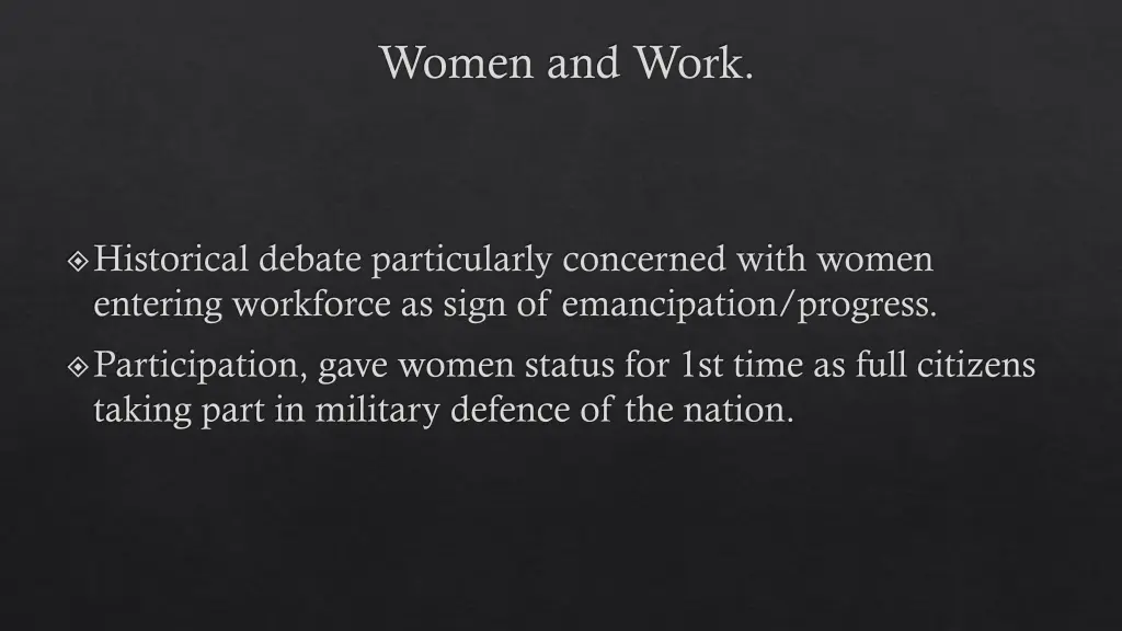 women and work