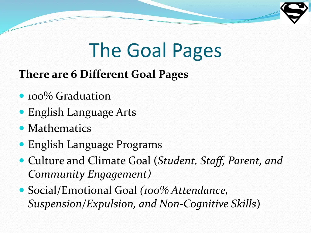 the goal pages