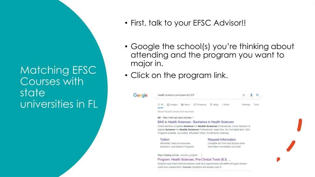 first talk to your efsc advisor