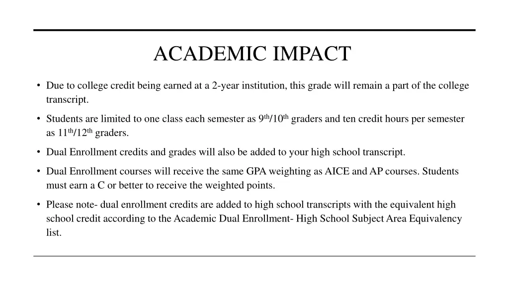 academic impact