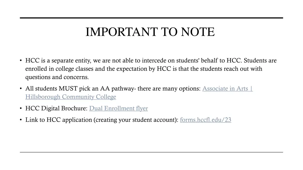 important to note