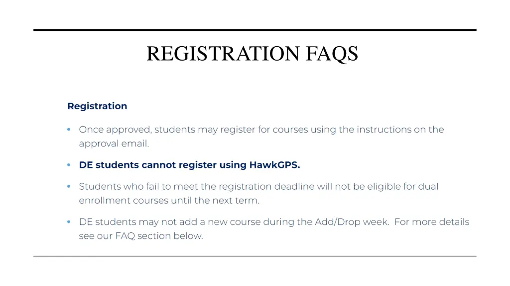 registration faqs