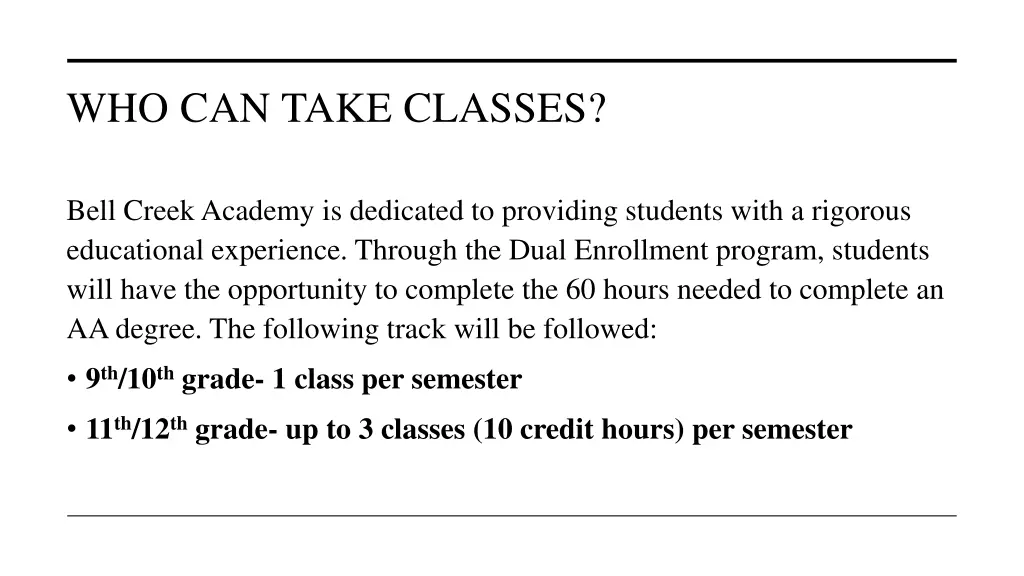 who can take classes