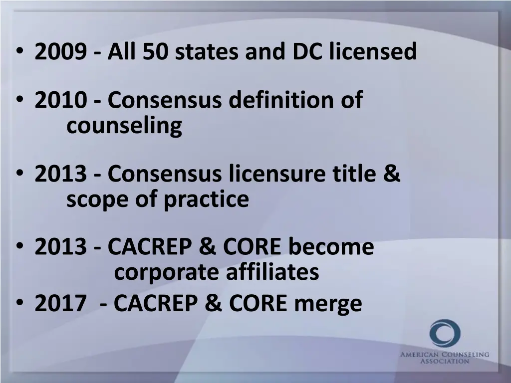 2009 all 50 states and dc licensed