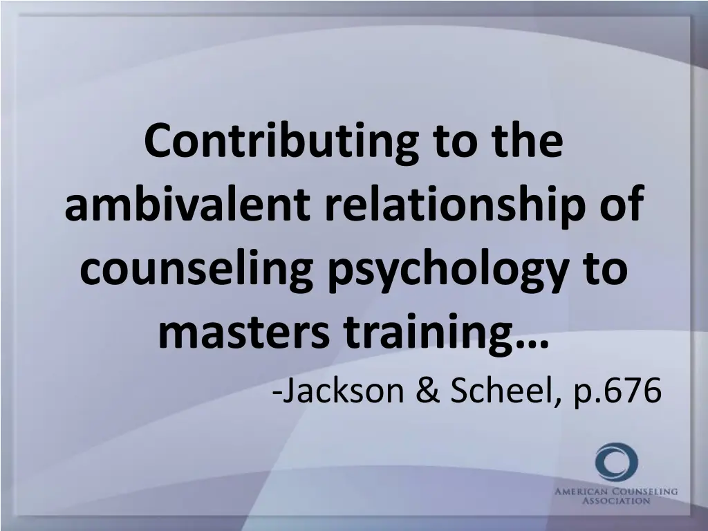 contributing to the ambivalent relationship