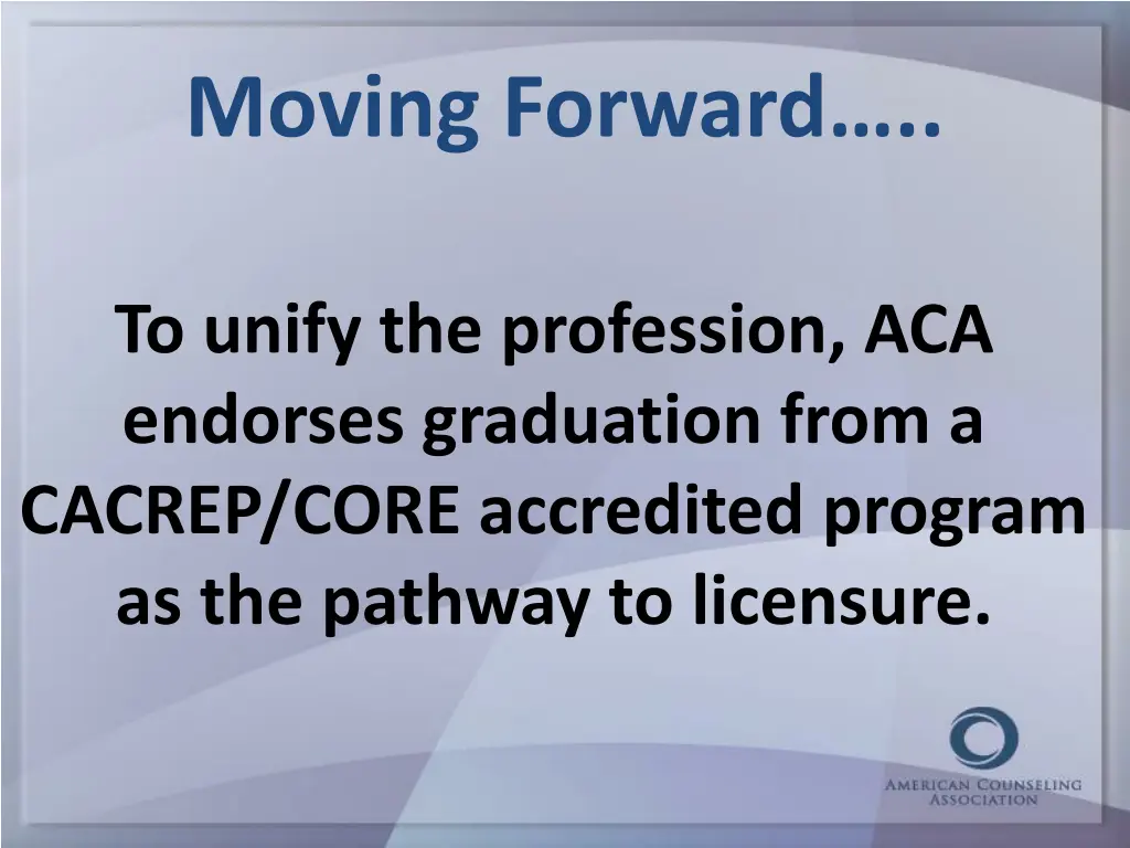 moving forward