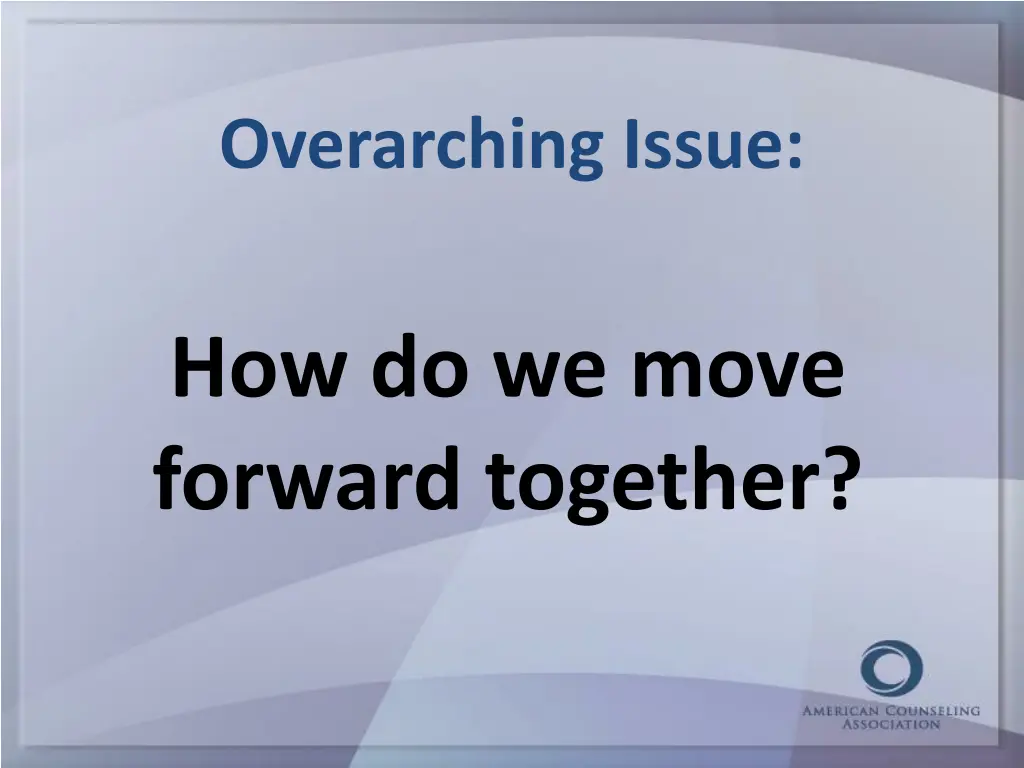 overarching issue