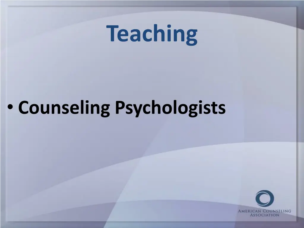 teaching