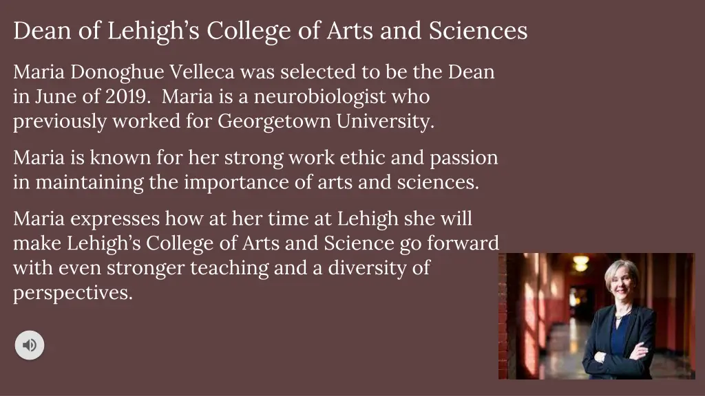 dean of lehigh s college of arts and sciences
