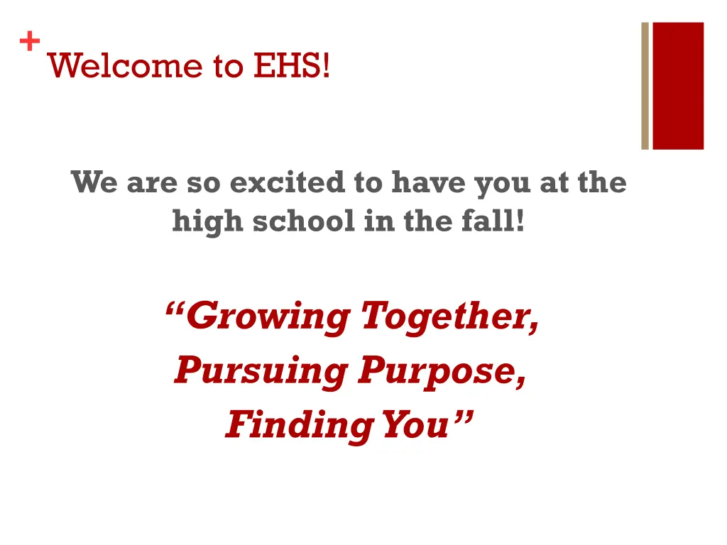 welcome to ehs