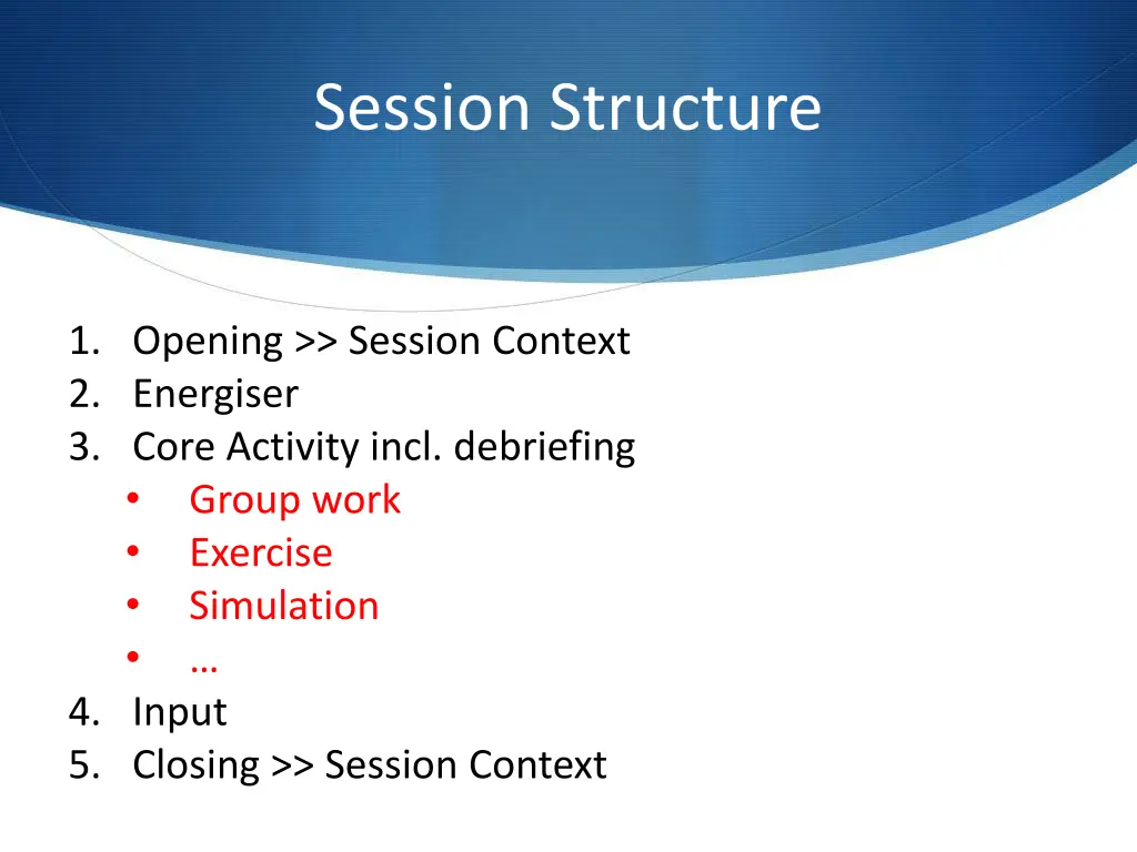session structure