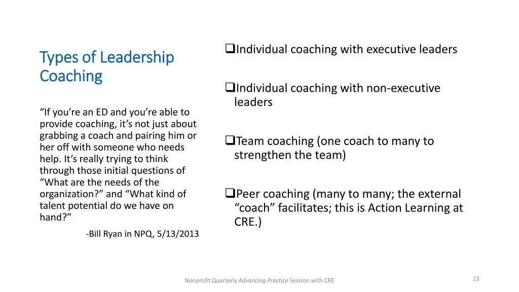 individual coaching with executive leaders