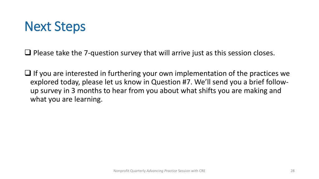 next steps next steps