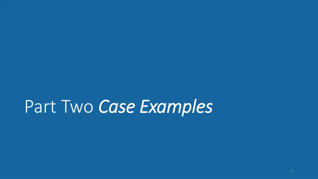 part two case examples case examples