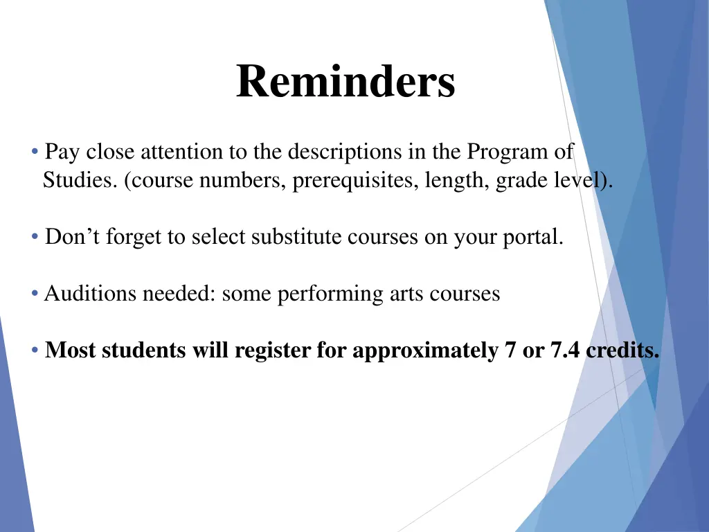 reminders