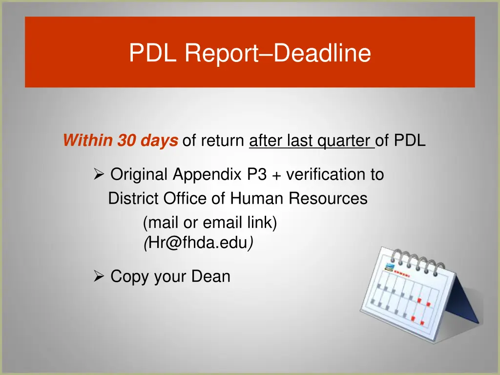 pdl report deadline