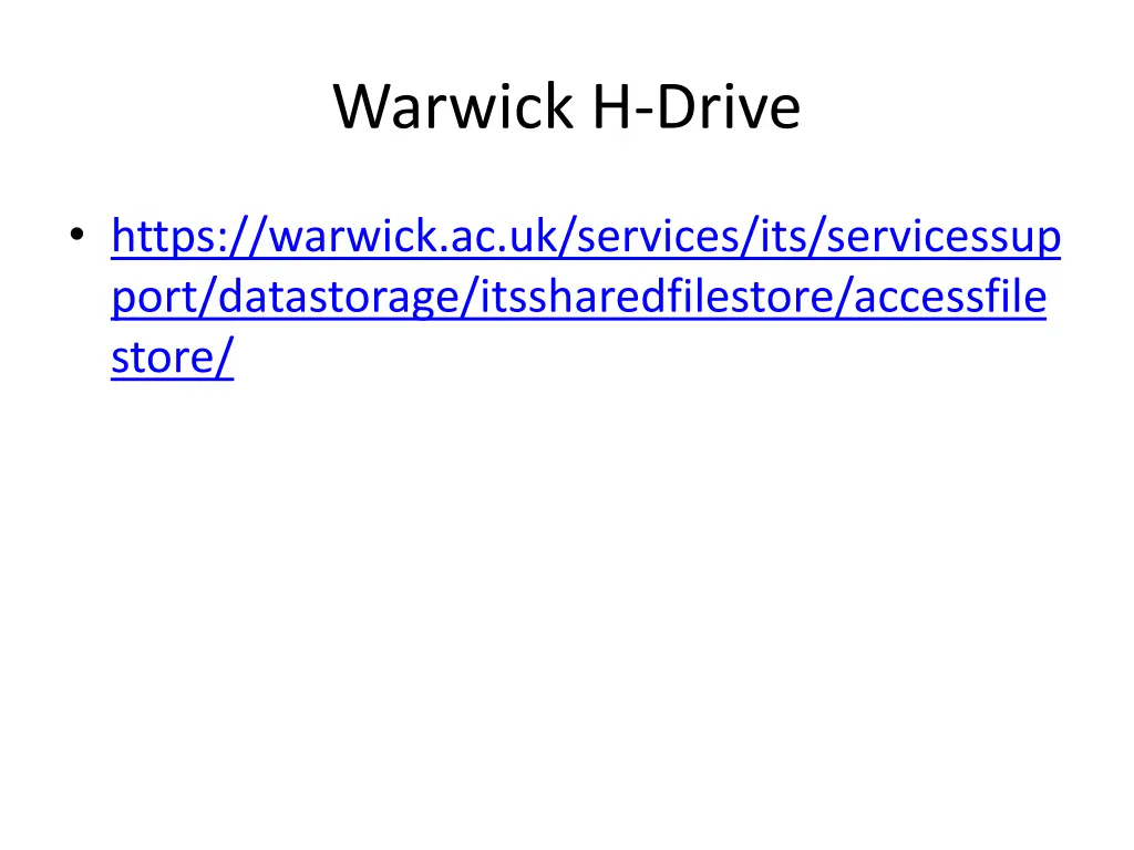 warwick h drive