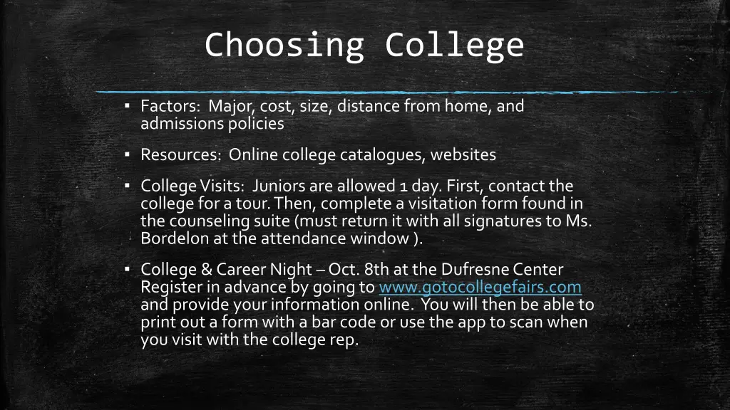 choosing college