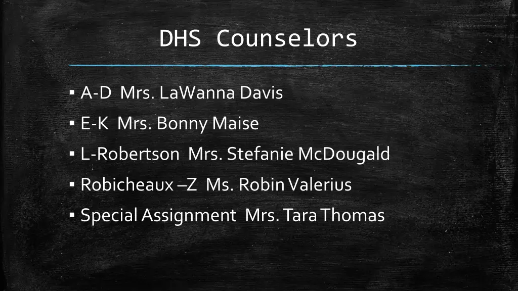 dhs counselors