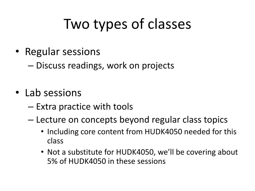 two types of classes