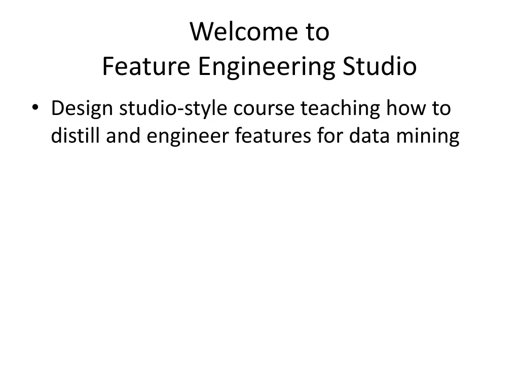 welcome to